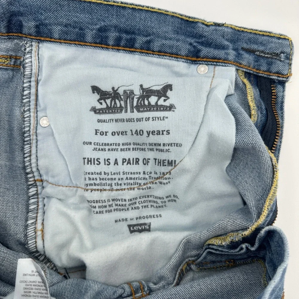 Levi Strauss‎ 505 Mens Jeans 34x34 Medium Wash Straight Leg Denim Zip Fly